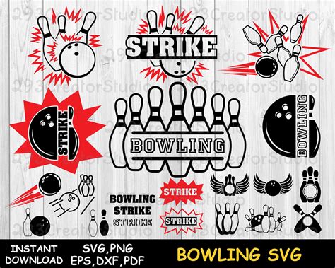 Bowling Svg Bundle Bowling Logo Png For Shirt Bowling Squad Etsy Uk