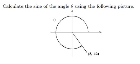 solved calculate  sine   angle     cheggcom
