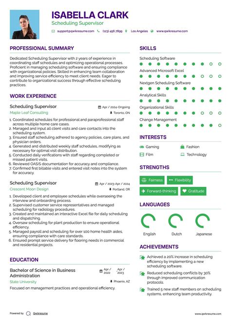 10+ Scheduling Supervisor Resume Samples & Templates for 2025