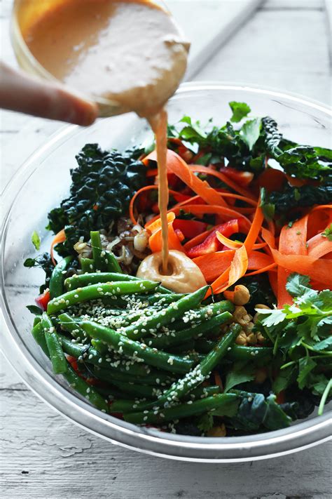 Thai Kale Salad With Cashew Dressing Minimalist Baker Recipes