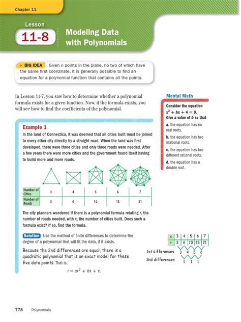 Modeling Data With Polynomials: Lesson | PDF | Equations | Polynomial