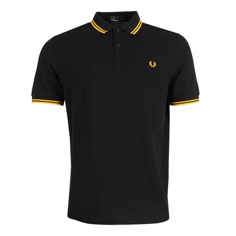 Polo Slim Fit Twin Tipped Black Fred Perry