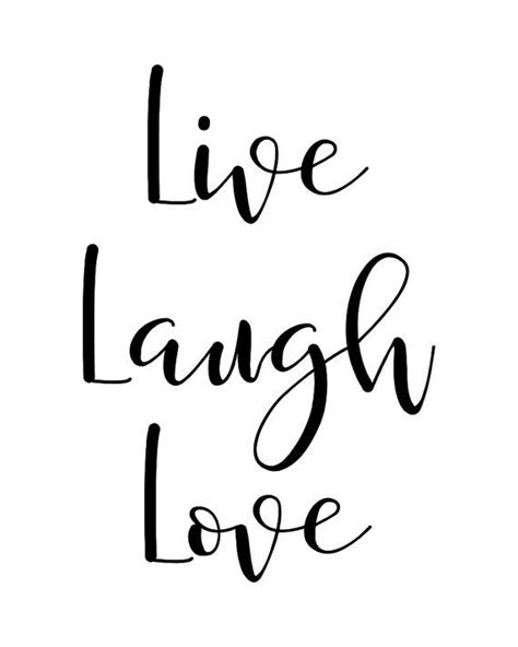 Printable Wall Art Quote Live Laugh Love Typography Poster