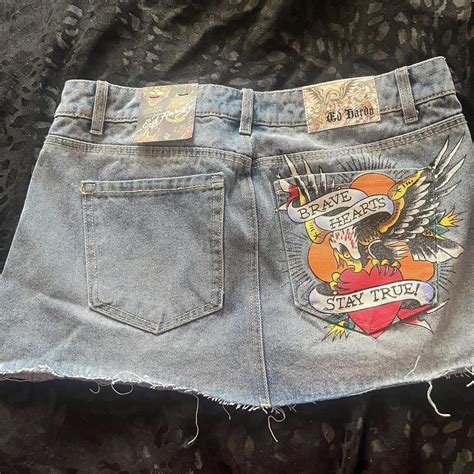 Ed Hardy Brand New Skirt Small In Woman - Depop