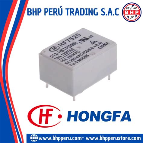HF7520-012-HSTP HONGFA RELAY ELECTROMAGNETIC SPST-NO 12VDC. 16A/250VAC ...