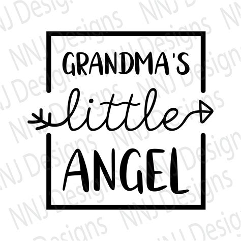 Grandmas Little Angel Svg Grandmas Girl Girl Grandma Shirt