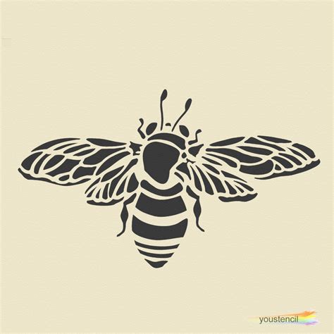 Bumble Bee Stencil For Walls Art And Furniture Extra Large Etsy