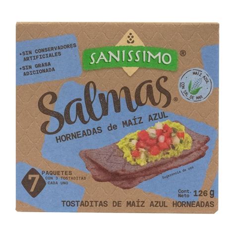 Tostadas De Ma Z Azul Salmas Horneadas Paquetes De Pzas C U