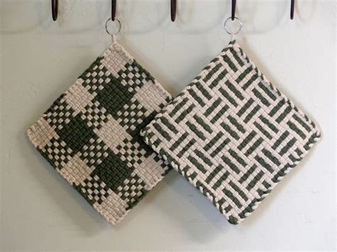 Potholder Set Large Set Of Two Heavy Duty Hot Pads Trivets Oven Pads Light Green And