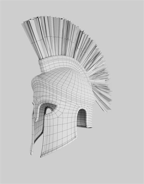 3d Model Spartan Helmet 3d Model Vr Ar Low Poly Cgtrader