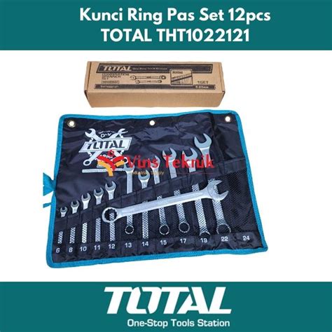 Jual TOTAL THT1022121 Kunci Ring Pas Set 12Pcs Combination Wrench Set