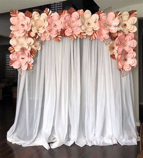 Rose Gold Flower Backdrop Decoracion Cumpleaños Mujer Adulta