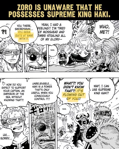 Manga - Honestly, I see sense in Zoro starting using Advanced Conqueror