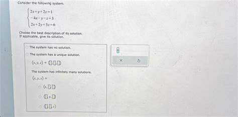 Solved Consider the following system. | Chegg.com