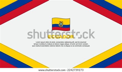 Ecuador Flag Abstract Background Design Template Stock Vector (Royalty ...