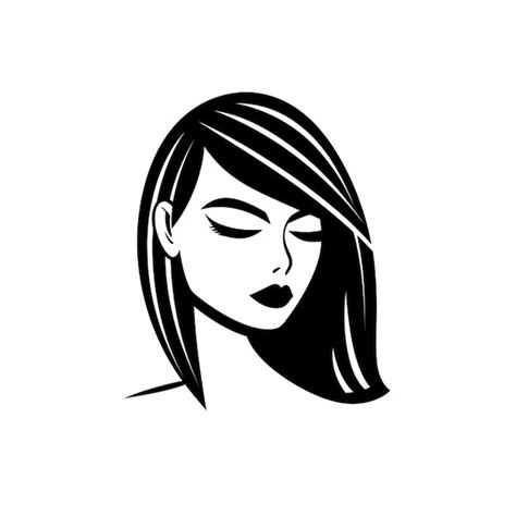 Premium AI Image A Black And White Illustration Of A Woman S Face