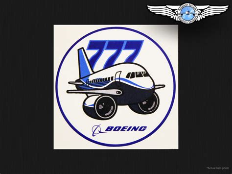 Boeing B777 B 777 Pudgy Style Round Decal Sticker Ebay