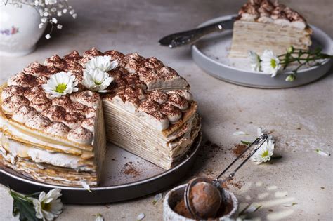 Recette gâteau de crêpes tiramisu Marie Claire