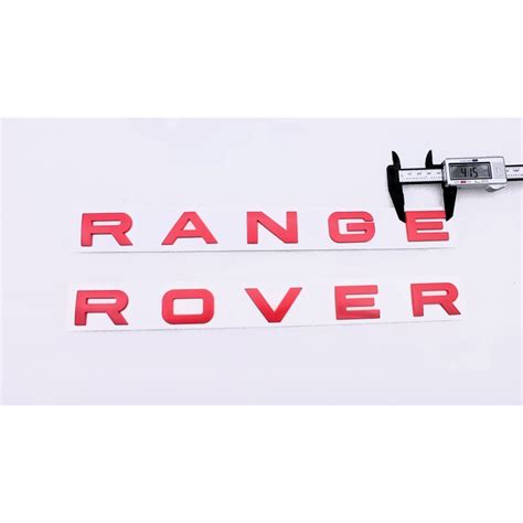 Emblema Delantero O Trasero Letras Range Rover Rojas