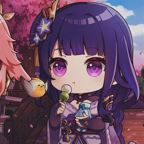 Genshin Impact Raiden Shogun Genshin Impact Anime Girls Food Purple My XXX Hot Girl