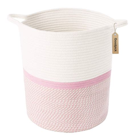 Timeyard Pink Basket For Kids Large Laundry Hampers Nursery Bins