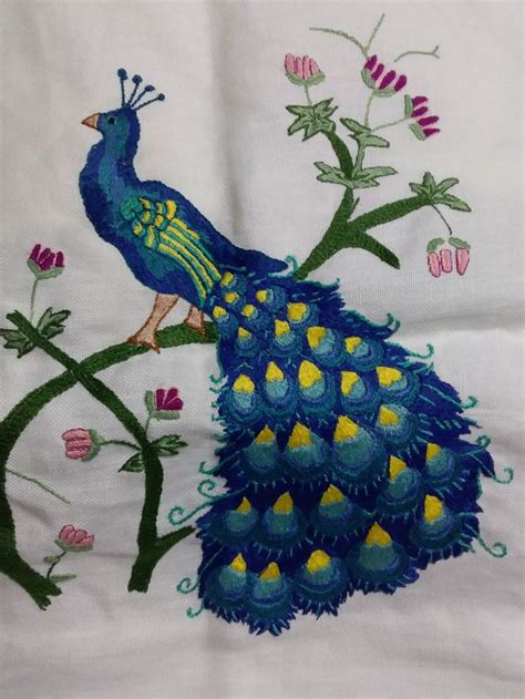 Peacock Embroidery Stitch | Embroidery stitches, Embroidery, Homemade crafts