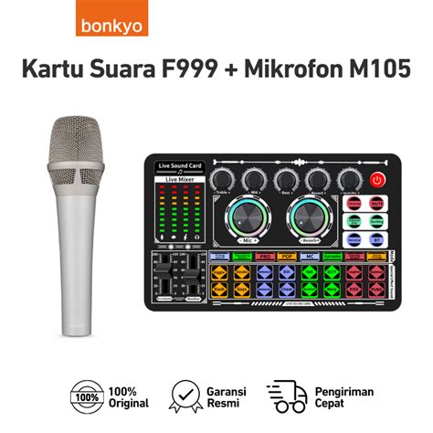 Jual Bonkyo F999 M105 SoundCard Set Dengan Peralatan Streaming Langsung