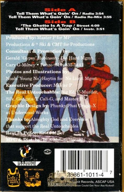 The Real Untouchables Tell Them Whats Goin On Single Cassette