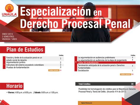 Plan De Estudios Derecho Procesal Penal Unaula