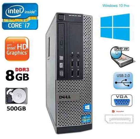 Equipo dell optiplex core i7 3 4 ghz 16 gb 500 gb lcd 19 en México