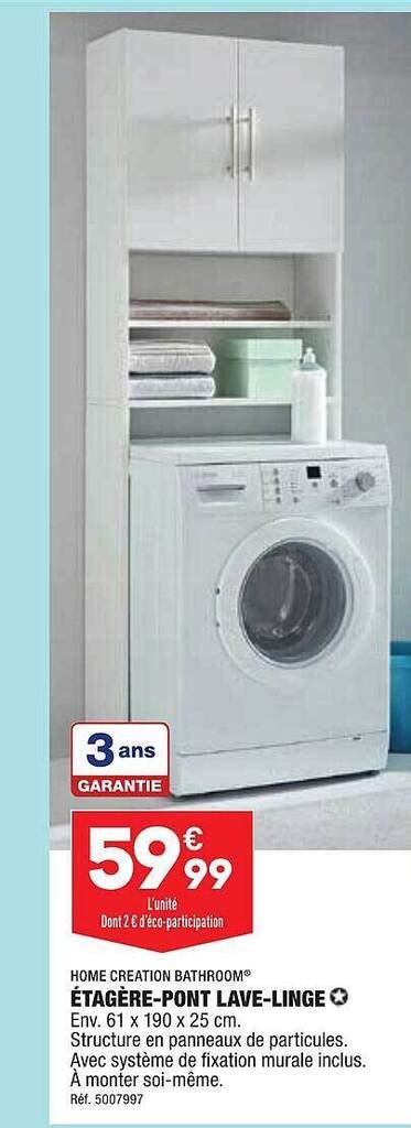 Promo Tag Re Pont Lave Linge Home Cr Ation Bathroom Chez Aldi