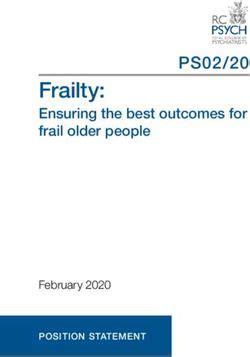 Frailty Ensuring The Best Outcomes For Frail Older People PS02 20