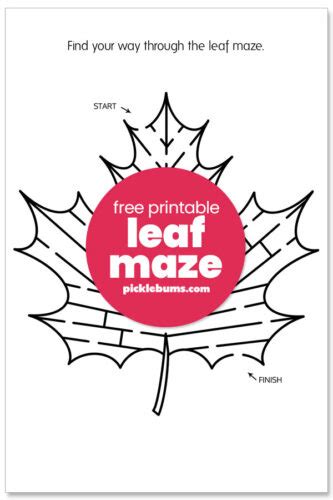 Printable Fall Mazes For Kids Picklebums