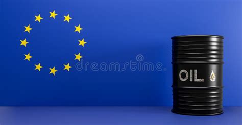 Russian Oil Oil Barrel Background Russia Flag And Europe Export Oil