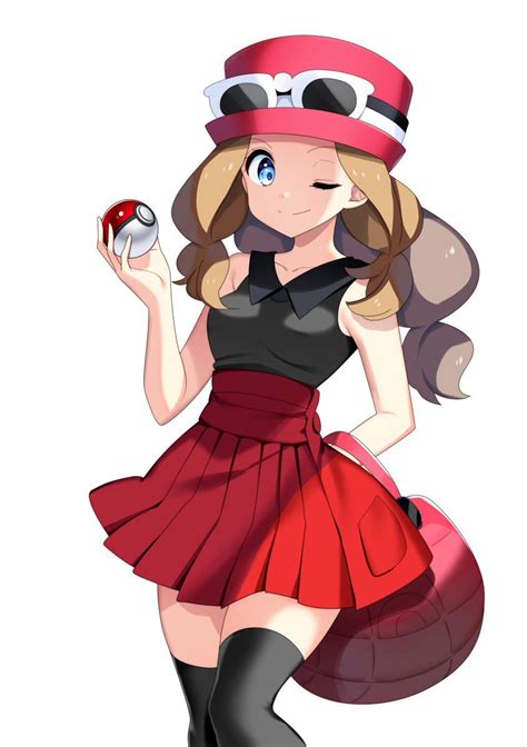 Serena Holding A Pokeball Touko Pokemon Kalos Pokemon Pokemon Comics