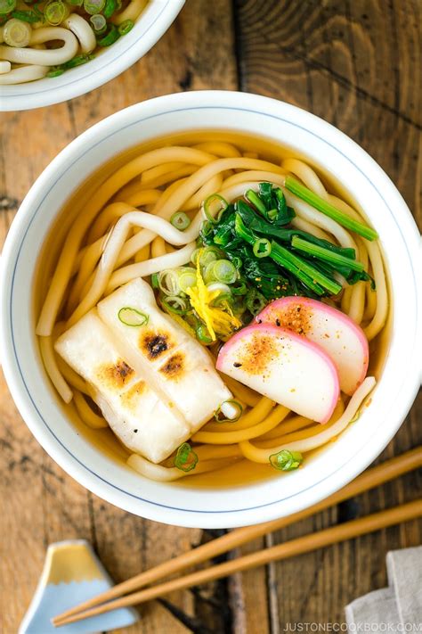 Udon Noodle Soup With Toasted Mochi Chikara Udon 力うどん • Just One Cookbook