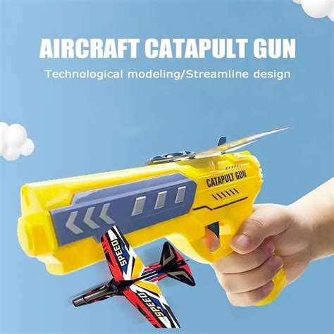 Airplane Launcher Flying Glider Catapult Gun Mgt Toys