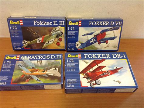 REVELL Fokker E III Fokker D VII Albatros D III Fokker DR 1 1 72