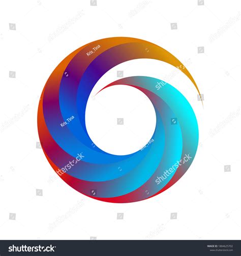 Abstract Circle Swirl Logo Design Elements Stock Illustration