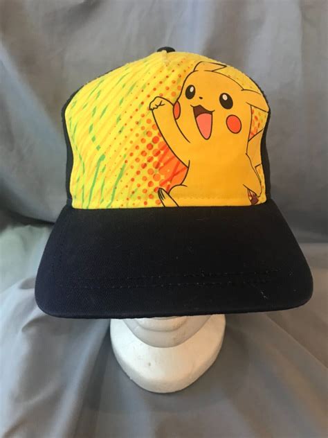 Pokemon Pikachu Snapback Hat Cap Retro Nintendo Gem