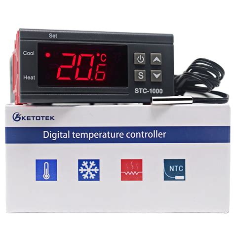 Mesure thermique Thermostat numérique LCD STC 1000 1m capteur NTC