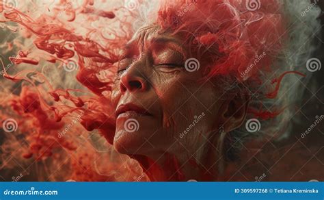 Image Of A Middle Aged Woman In Menopause With Hot Flashes And Hormonal Thermoregulation