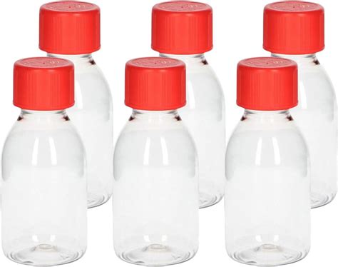 VENTON 6er Set Leere Plastik Flaschen zum Befüllen 100ml I Transparente