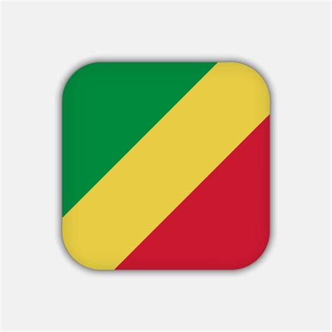 Republic of the Congo flag, official colors. Vector illustration ...