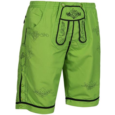 Paulgos Herren Badehose Badeshorts Optik Trachten Lederhose In Farben