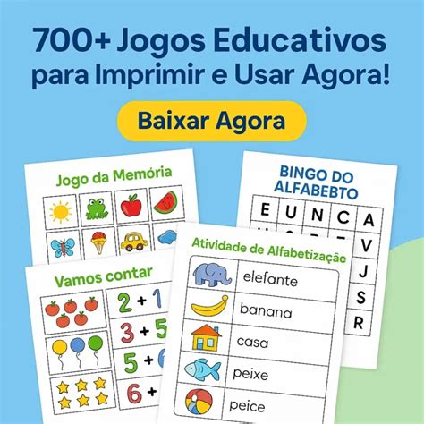 Jogos Pedagógicos Para Imprimir Pdf Grátis Educação Infantil - Jogos pedagógicos para imprimir para educação infantil