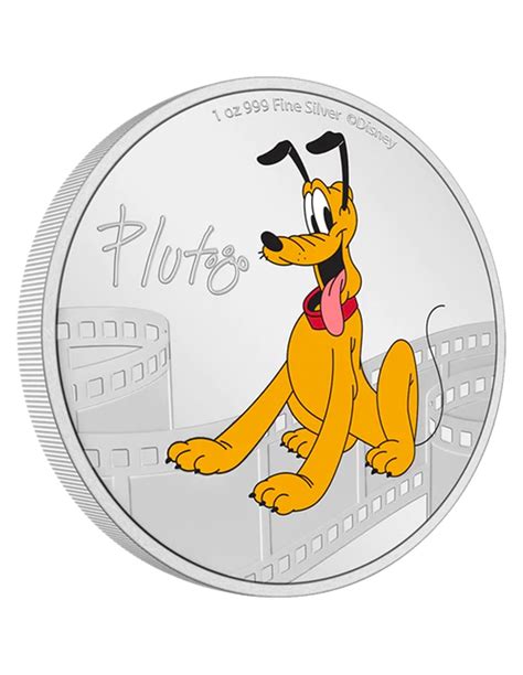 Pluto Topolino E Amici Disney Moneta Argento Oz Niue