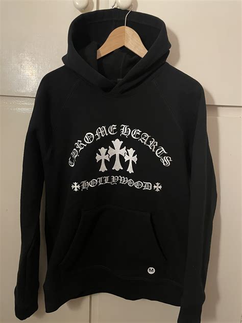 Chrome Hearts Three Cross Hoodie Grailed