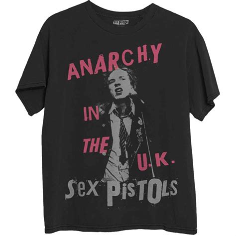 Sex Pistols koszulka Anarchy in the UK Black męskie Musicwear T shirty bluzy