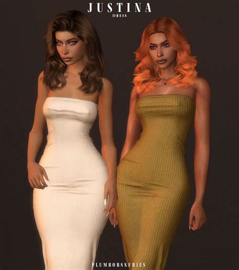 JUSTINA Dress Ali In 2024 Sims 4 Dresses Sims 4 Sims 4 Mods Clothes